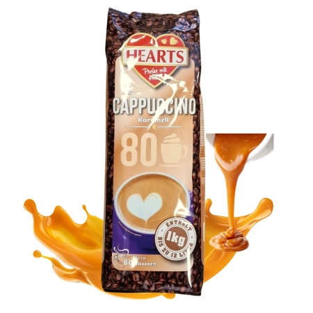 Kawa rozpuszczalna HEARTS 1KG CAPPUCINO KARMELL